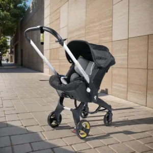 Baby stroller, foldable and portable out of the car, can be carried out in both directions, with awning, two-color optional