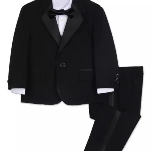 Nautica | Baby Boys Tuxedo Suit, Shirt and Bowtie, 4 Piece Set
