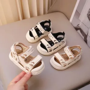 Summer Baby Sandals for Girls Boys Soft Bottom PU Leather Children Shoes Fashion Little Kids Beach Sandals Toddler Shoes I03065
