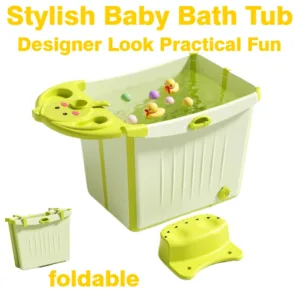 grant Children's bath bucket Baby Folding tub swimming bucket Household large Practical Fun 0-7 years Quick draining
