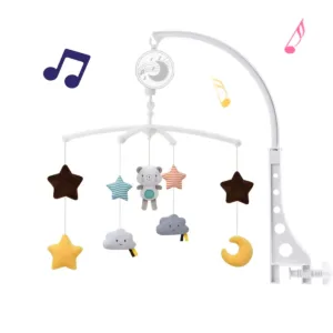 Baby Crib Mobiles Rattles Music Educational Toys Bed Bell Carousel for Cots Infant Baby Toys 0-12 Months for Newborns Gifts