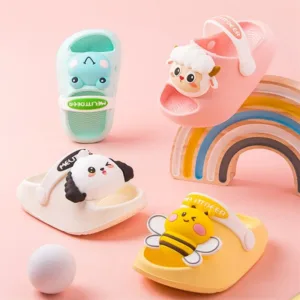 Summer Children toddler Slippers Cartoon Alpaca Frog Dog Baby Boy Beach Sandals Flip Flop Cute Breathable Girl kid home Slipper